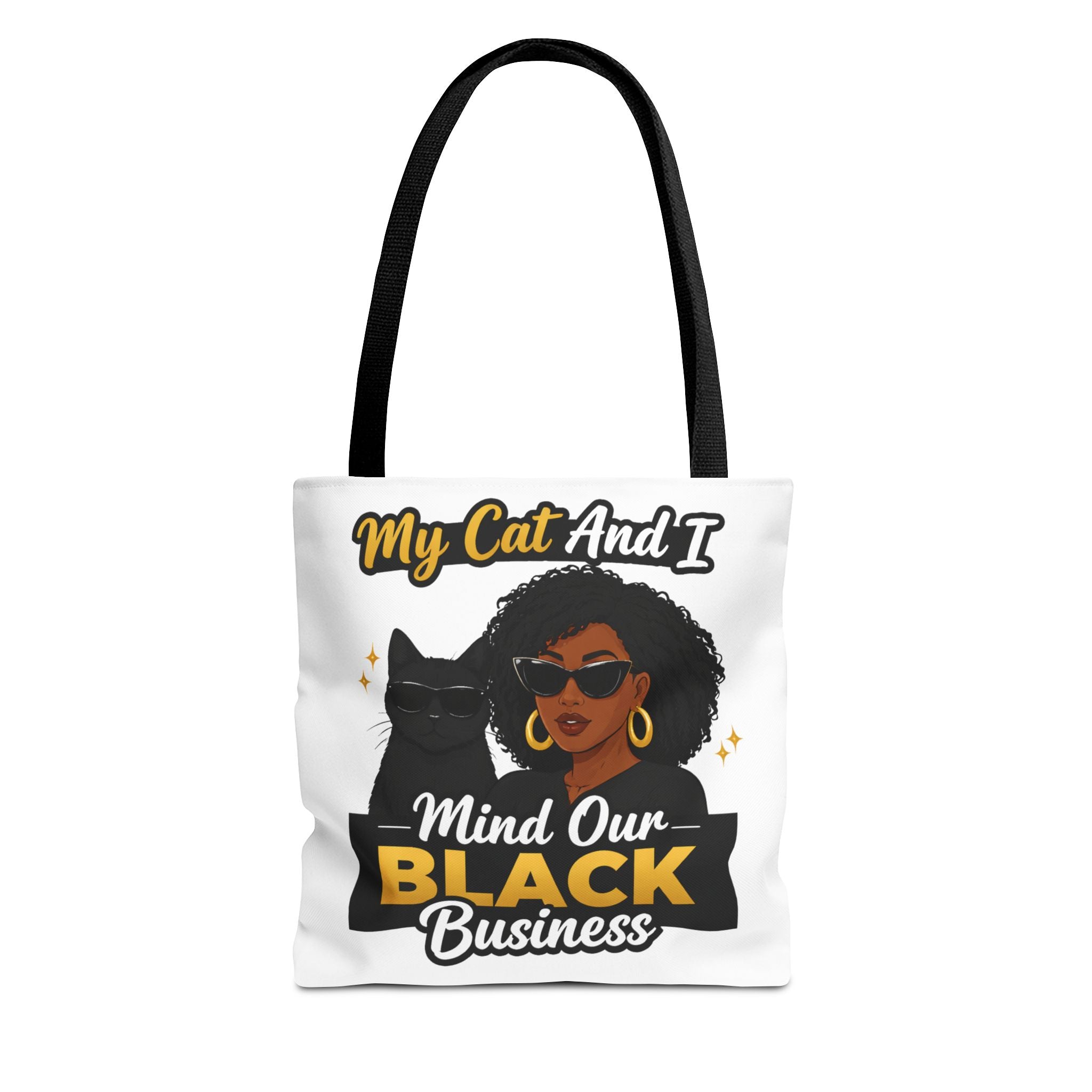 My Cat And I Mind Our Black Business Tote Bag