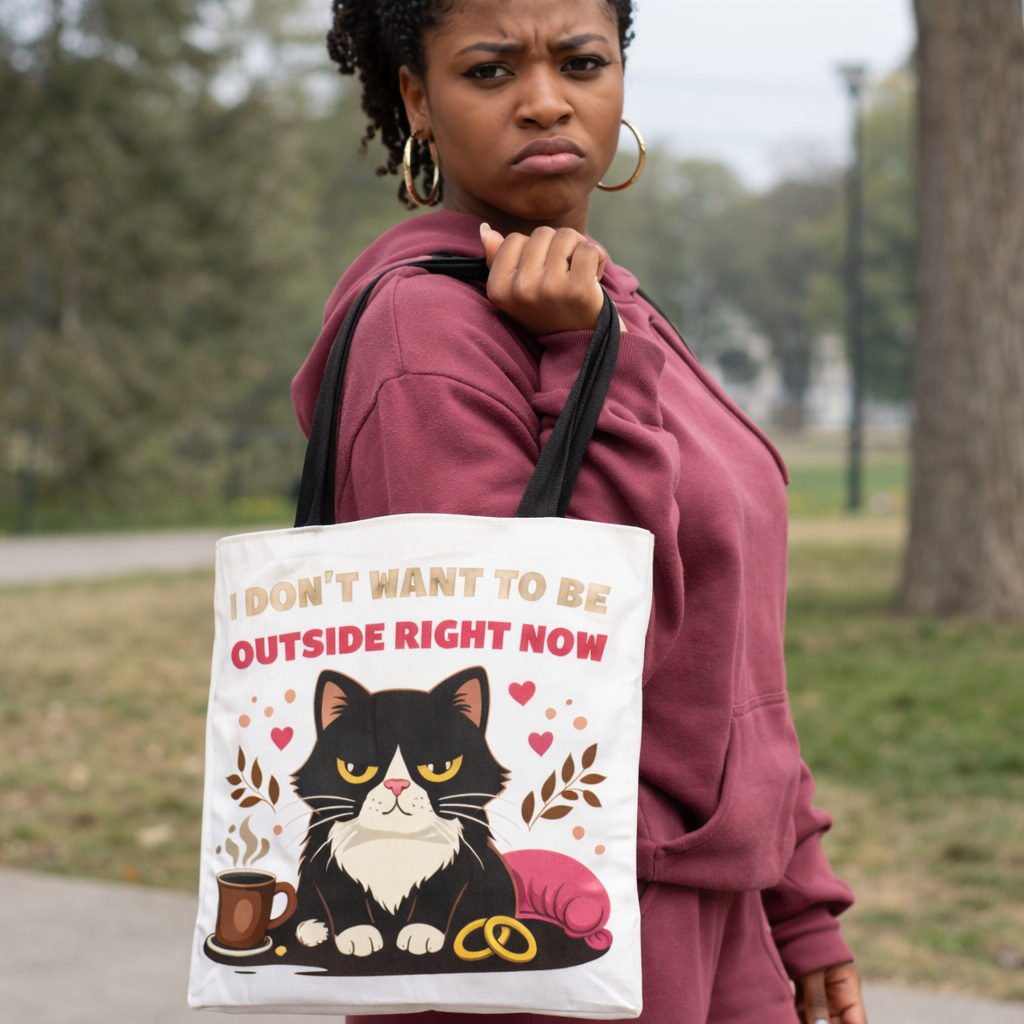 I Don’t Want To Be Outside Right Now Tote Bag