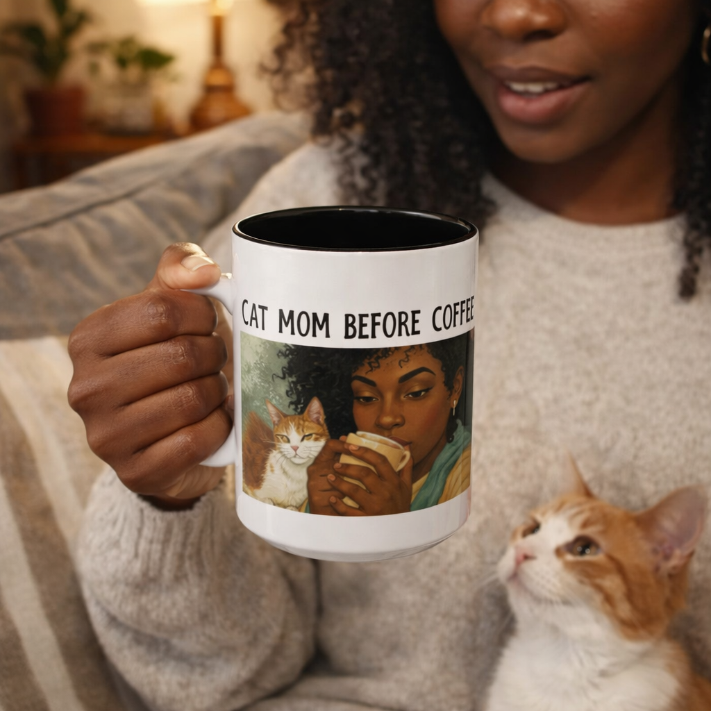 Cat Mom Before Coffee Mug