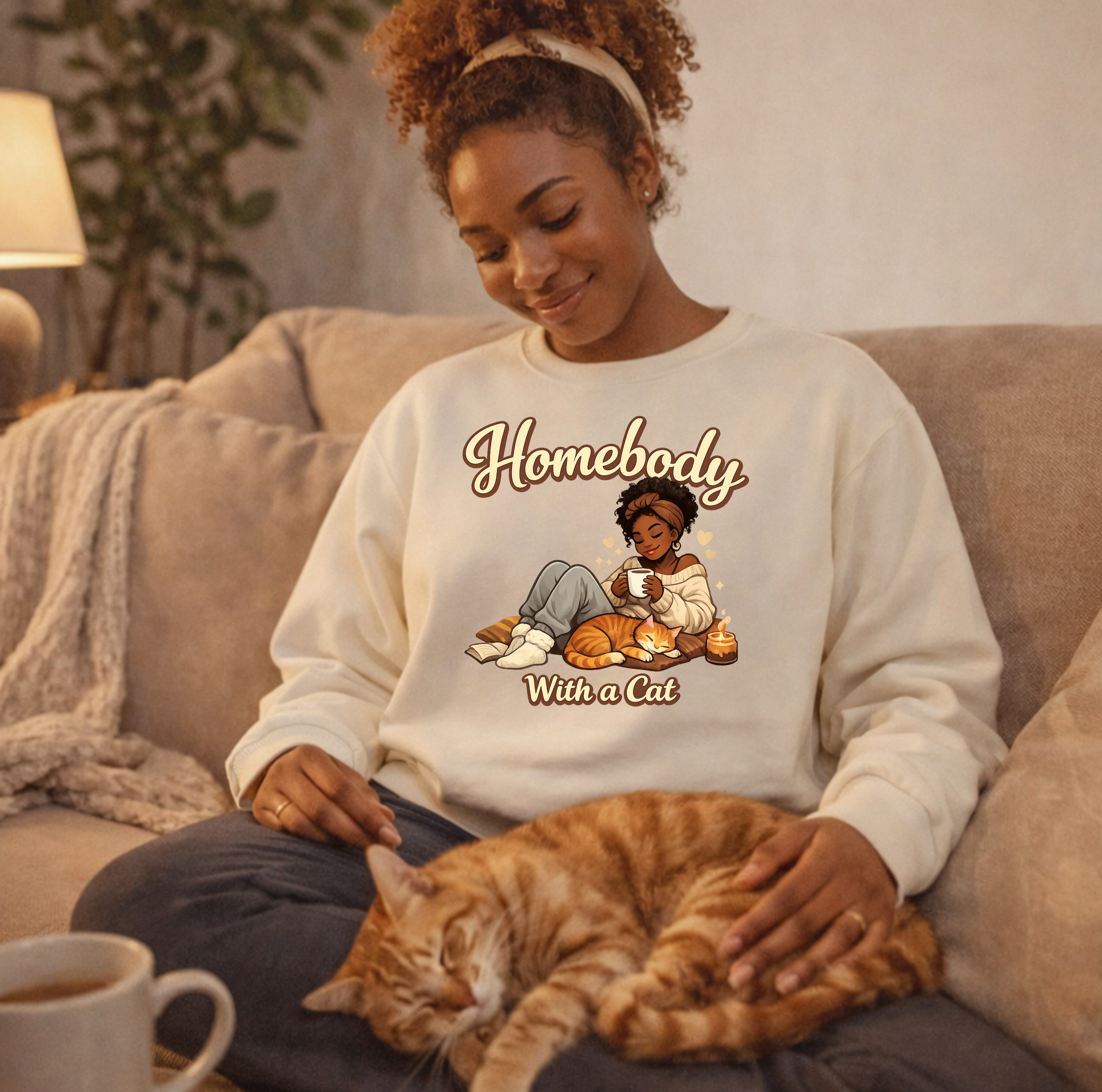 Homebody With A Cat Crewneck