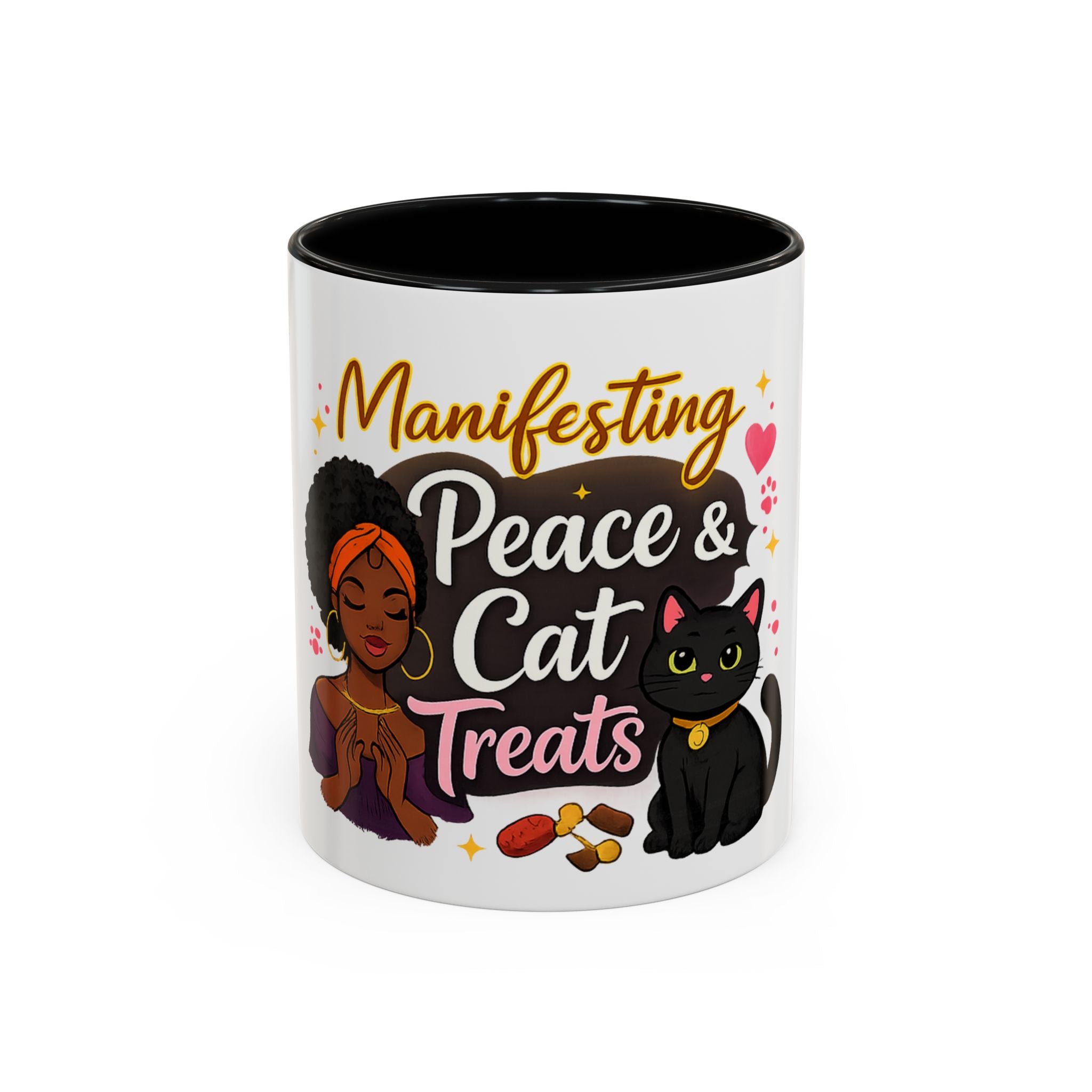 Manifesting Peace & Cat Treats Coffee Mug